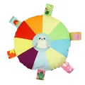 Jouet en peluche coloré pour animaux avec sifflet et rubans doux pour petits chiens et chats - Frisbee Otarie / Diamètre 15cm / Arc-en-ciel