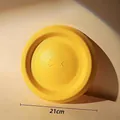 Frisbee interactif jaune de 21 cm pour animaux, disque de dressage résistant aux morsures - Disque Volant d'Entraînement / Diamètre 21cm / Jaune