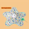 Automatic star-shaped cat teaser toy with 360° movement and green feather - Five-Star Duck Style / 300mAh With 1 Teaser Wand