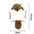 Jouet couineur en peluche pour chien écureuil volant marron et blanc, 14,5 x 10 cm - Écureuil Volant / 14.5x10cm / Marron