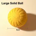 Balle de jouet pour chien en caoutchouc jaune de 9 cm durable et texturée pour mâcheurs - Balle Solide / 9cm / Jaune
