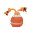 Duurzame oranje hondenspeelbal met dik katoenen touw en kwastjes voor actieve huisdieren. - P06 Stijl (Met Vogelgeluid) / Oranje