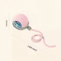 Jouet balle interactive rose automatique avec longue queue flexible 400mm pour animaux - Balle avec Corde (Réglage 3 Vitesses) / Rose
