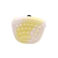 Pochette à friandises en silicone marbre jaune avec design de jouet à bulles pop-it - Blanc Ambre