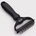 Professional pet de-matting rake for dogs and cats with sharp stainless steel blades - Blister Packaging / Small Single Side / Dark Gray