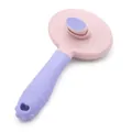 Spazzola professionale autopulente rosa e viola per la cura del pelo di cani e gatti - Pettine ad Aghi Autopulente / Rosa