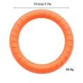 Resistente anello per cani in EVA arancione, diametro 19,5 cm e peso 66,4 g - Anello di Addestramento (Piccolo) / Diametro 19.5cm / Arancione
