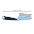 Blauer Flohkamm für Haustiere mit feinen Edelstahlzähnen, 18,2 cm langes Werkzeug - Verbesserte Groß Blau