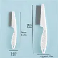 Détails des dimensions du produit pour deux tailles de peignes à puces professionnels - Peigne à Puces à Dents Serrées / 14cm Petit Modele / Blanc