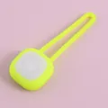Neon yellow LED silicone pet safety pendant with white smiley face for night dog walking - Neon Yellow
