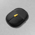 Tampone in rete nera per la rimozione dei peli di animali domestici con cinturino giallo - Guanto per la Rimozione dei Peli Ispessito / Grande 21x17cm / Nero