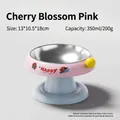 Raised cherry pink pet bowl with stainless steel liner for dogs and cats - Pink [Stainless Steel Model] Elevated Base