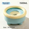 1500ml floating pet water bowl for cats and dogs in blue and yellow dual color design - Floating Bowl / Blue