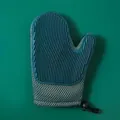 Guanto in silicone per la cura degli animali con rete per peli di gatto. - Guanto per Toelettatura a Doppia Faccia / Blu scuro