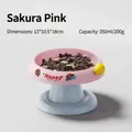 Elevated cherry pink pet bowl for dogs and cats with 350ml capacity and stable base - Pink [Plastic Model] Elevated Base