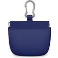 Pochette portable en silicone bleu foncé pour friandises avec un clip pour chien - Pochette de Dressage pour Animaux (Bowl) / Bleu