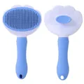 Spazzola professionale autopulente a forma di zampa per cani e gatti, blu e bianco - Spazzola a Forma di Zampa di Gatto / Blu
