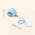 Balle de jouet électronique interactive pour animaux bleu clair avec une longue queue souple de 400mm - Balle avec Corde (Réglage 3 Vitesses) / Bleu