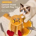 Jouet interactif en peluche pour chat en forme de gaufre avec herbe à chat incluse - Bébé Gaufre (Avec Herbe à Chat) / En forme de disque / Jaune