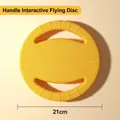 Jouet frisbee jaune interactif pour chien avec poignées, disque durable de 21cm - Volant Lanceur / 21cm / Jaune