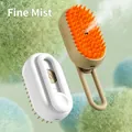 Spazzola elettrica a vapore per gatti, per massaggio e rimozione peli, beige e bianca - Pettine per Massaggi a Vapore / Bianco