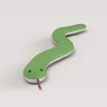 Jouet serpent en peluche en velours côtelé vert pour petits chiens et chats interactif - Serpent
