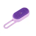Lila ergonomische Silikonbürste für die professionelle Haustierpflege und Massage - Griff Sprühkamm / 19x6.5x4.5cm / Lila