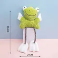 Jouet à mâcher en peluche grenouille verte pour chien avec jambes en corde, 37x21cm - Grenouille aux longues jambes