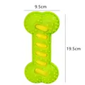 Jouet à mâcher pour chien en forme d'os vert, texture de nettoyage, long de 19,5 cm - Os (Jouet Siffleur) / 19.5x9.5cm / Jaune