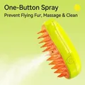 Spazzola massaggiante spray elettrica ricaricabile per peli di gatto in verde lime - Spazzola Elettrica per la Cura Mango con Spray / Giallo