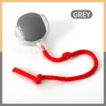 Jouet interactif gris pour chat yoyo avec une corde en coton rouge épaisse et durable - Corde Grise Balle Rouge (Réglage à 3 Vitesses) / Gris Rouge
