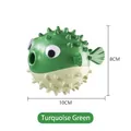 Jouet à mâcher durable pour chien en forme de fugu, couleur turquoise, 8x10 cm - Poisson-globe (Balle distributrice de friandises) / 10x8cm / Vert
