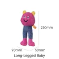 Jouet à mâcher durable en peluche pour chien avec longues jambes et tissu côtelé - Bébé à Longues Jambes (Forme de Dessin Animé) / 220x90x50mm / Bleu Pâle