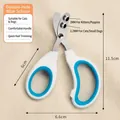 Blue stainless steel pet nail clippers for cats and dogs with double safety holes - Double-Hole Clipper / Blue
