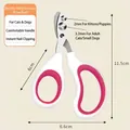 Professional stainless steel pet nail clippers with double-hole design for cats and dogs - Double-Hole Clipper / Rose Red