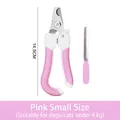 Professional pink small size pet nail clipper and file set for cats and small dogs - Small Clipper Set / Clipper + File / Pink