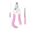 Large pink pet nail clippers and file set for dogs and cats over 4kg - Large Clipper Set / Clipper + File / Pink