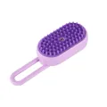 Pettine spray viola per cani e gatti con morbide setole massaggianti in silicone - Pettine Spray con Manico / Viola