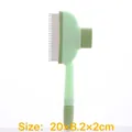 Pettine professionale verde menta in acciaio inossidabile per la cura di cani e gatti - Spazzola Autopulente con Pini Lunghi e Corti / 20x8.2x2cm / Verde