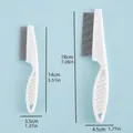 Comparación de tamaños de dos peines blancos para mascotas en versiones pequeña y grande - 18cm / Peine para Pulgas de Dientes Finos Grande