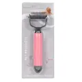 Professioneller doppelseitiger Haustier-Entfilzungskamm mit rosa Griff für Hunde - Entfilzungskamm / Rosa-Klein-Kartenverpackung