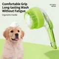 Spazzola da bagno ergonomica verde per cani e gatti a manico lungo - Spazzola da Bagno a Manico Lungo (Ricaricabile) / Giallo