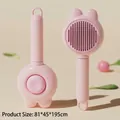 Brosse de toilettage rose mignonne avec oreilles de chat pour enlever les poils d'animaux - Peigne de Toilettage Oreilles de Lapin / Rose