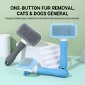 Spazzola autopulente per cani e gatti disponibile nelle varianti blu e grigie - Spazzola Quadrata per Animali / Blu
