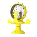 Jouet de distribution lente interactif jaune avec ventouse puissante pour chiens et chats - Grande Roue / Jaune