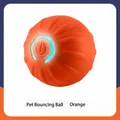 Automatische interactieve oranje springbal met LED-licht voor honden en katten - Gestreept / Oranje