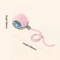 Jouet distributeur automatique interactif rose pour animaux avec cordon flexible de 400 mm - Balle avec Corde / Rose