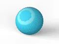 Automatische blauwe rollende kattenbal met getextureerd oppervlak van zacht silicone - Verticale stijl / Blauw