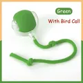 Groene interactieve speelgoedbal voor katten met vogelgeluiden en een stevig touw - Met Vogelgeluid (Aangepast) / Groen