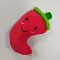 Giocattolo sonoro di peluche a forma di peperoncino rosso per cani e gatti dolce. - Peperoncino